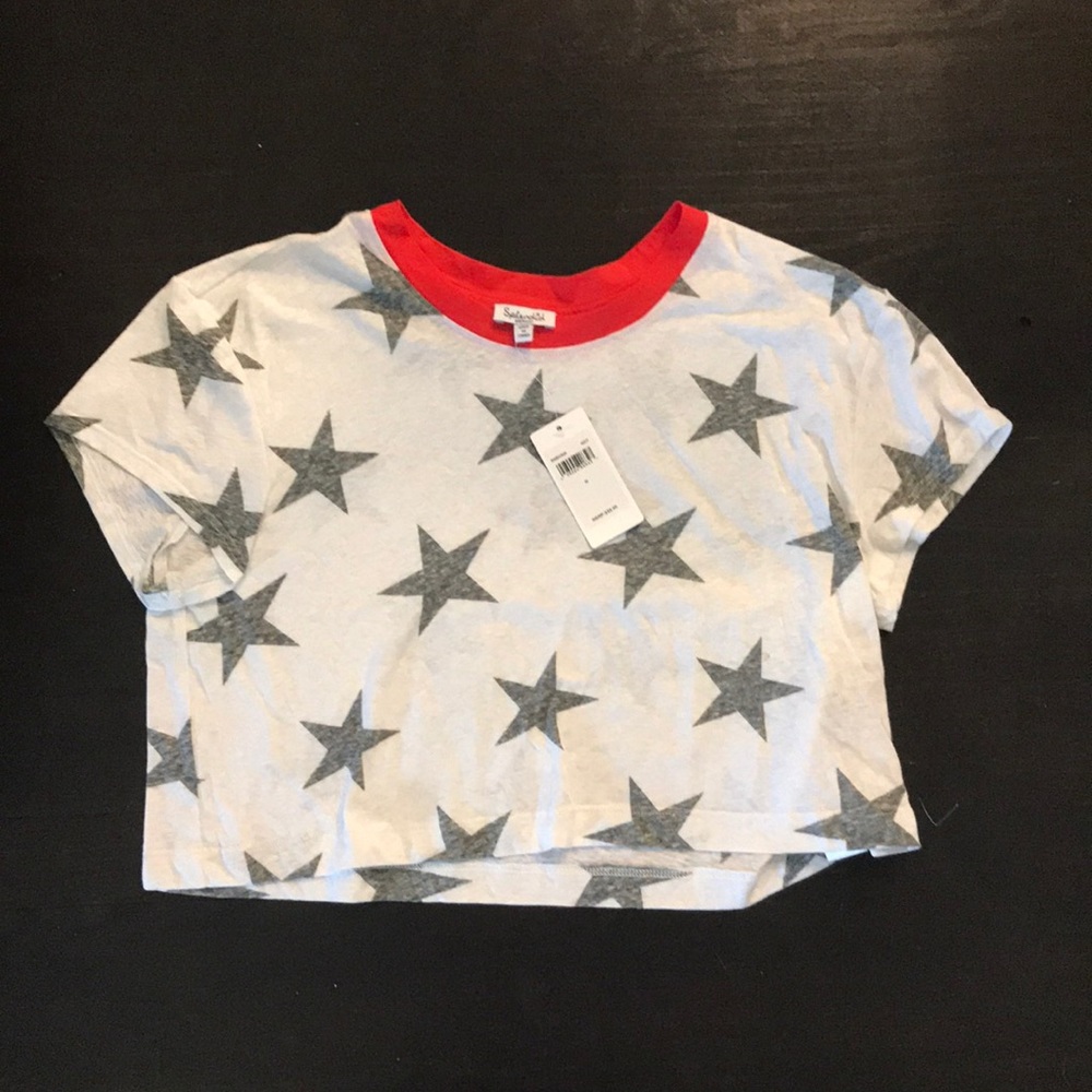 stars crop t shirt. new with tags! brand splendid